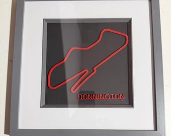 Donnington Racing Circuit Wall decor, Garage art, car artwork, 3D sculpture