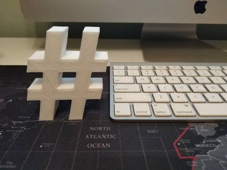 Hashtag Decor Office Gift 3D Printed Hashtag Hashtag Etsy UK