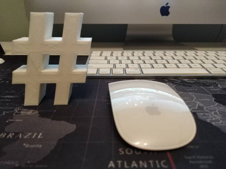 Hashtag decor office gift 3D printed hashtag hashtag Etsy
