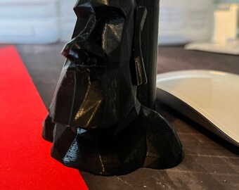 3D Printed Moai Desk Tidy: Pen, Brush & Air Plant Holder