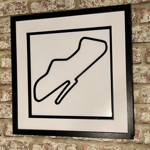 Donnington Racing Circuit Wall decor, Garage art, car artwork, 3D sculpture