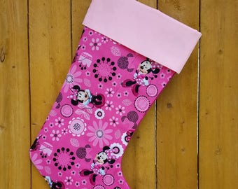 Minnie Mouse Disney Quilted Christmas Stocking