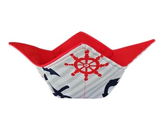 Anchors Bowl Cozy: Reversible Microwave Safe Holder