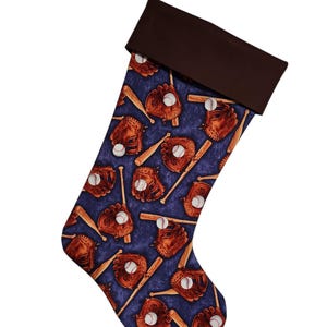 Baseball Quilted Christmas Stocking