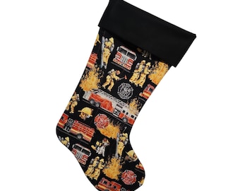 Firefighter - Firemen  - Fireman Quilted Christmas Stocking