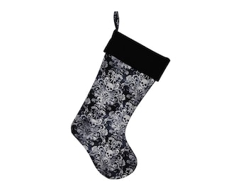 Skulls Quilted Christmas Stocking