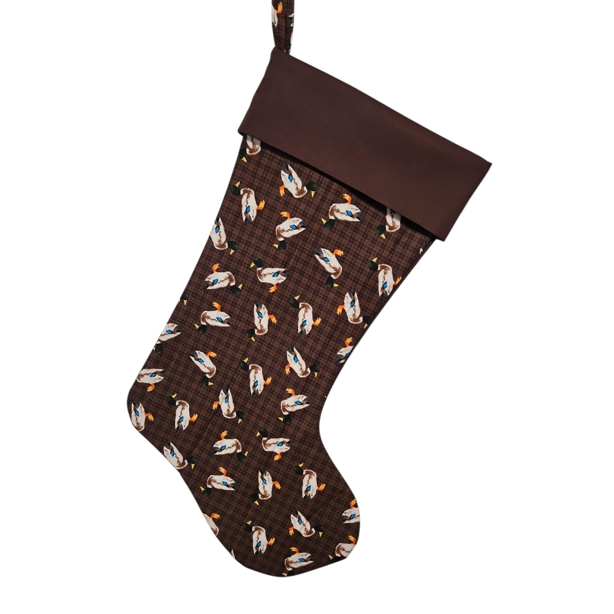 34 Adorable Christmas Stocking Ideas to Hang with Pride: Festive Flair for Your Fireplace 25 Mallard Ducks Quilted Christmas Stocking