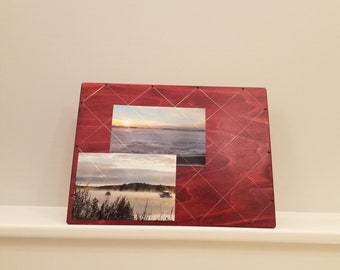 Bookshelf Empire Red Finish myPicboard Picture Frame, Multiple Pics, Collage, Vision, Memo, Open Arrangement, New England Picture Board
