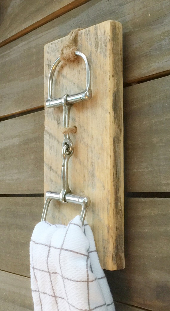 Equestrian Horse Barn Wood Hand Towel Holder Rustic Bathroom Etsy