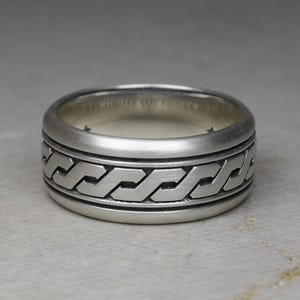 Bague tissée, style tressé en blé, essoreuse anti-stress, argent sterling véritable 925, accessoires de bijoux, motif tricoté