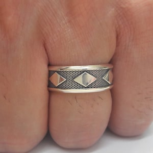 Diamanti in fascia di carte, gioco d'azzardo, anello asso, hip hop, Vegas, casinò, poker, black jack, carte, fasce in argento sterling