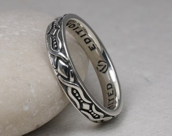 Tribal Design University of North Florida Ospreys Rings Stainless Steel 8MM Wide Ring Band Tribal Design University of North Florida Ospreys Rings Stainless Steel 8MM Wide Ring Band