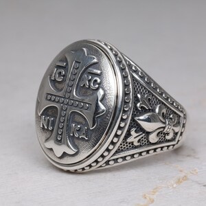 Sterling Silver Silver Man Ring Signet Man Ring Orthodox | Etsy