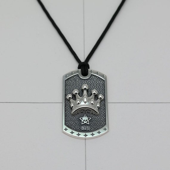 Crown Dog Tag, Modern Dog Tag, Sterling Silver Tag, Man Silver Pendant,  Medieval Pendant, Gothic Pendant, Man Crown Necklace, Crown Jewelry - Etsy  Norway