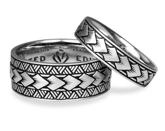 Polynesian Wedding Band, Samoan, Arrow, Maori Man Real Sterling Silver 925, Tribal Tattoo Jewelry Ring, Jewellery Gift For Him Her or Unisex