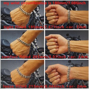Byzantine Bracelet, Man Silver Bracelet, Gothic Bracelet, Men's Chain Bracelets, Biker Bracelet, Heavy Man Bracelet, Men Link Bracelet, image 8