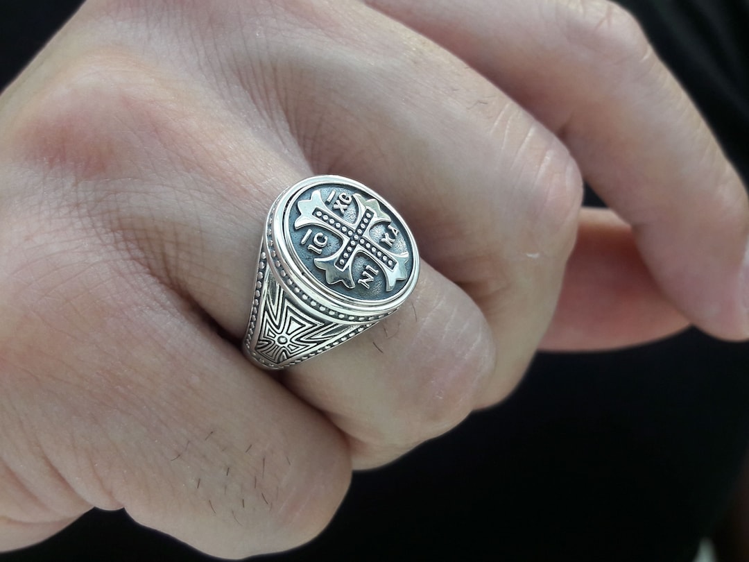 925 Circle C Ec Ring Buy Silver Signet Ring For Men And IC XC