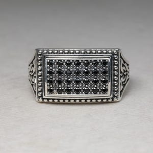 Chevalier Ring, Man Statement Ring, Medieval Man Ring, Gothic Ring, Man Signet Ring, Square Man Ring, Silver Man Ring, Sterling Signet Ring image 2