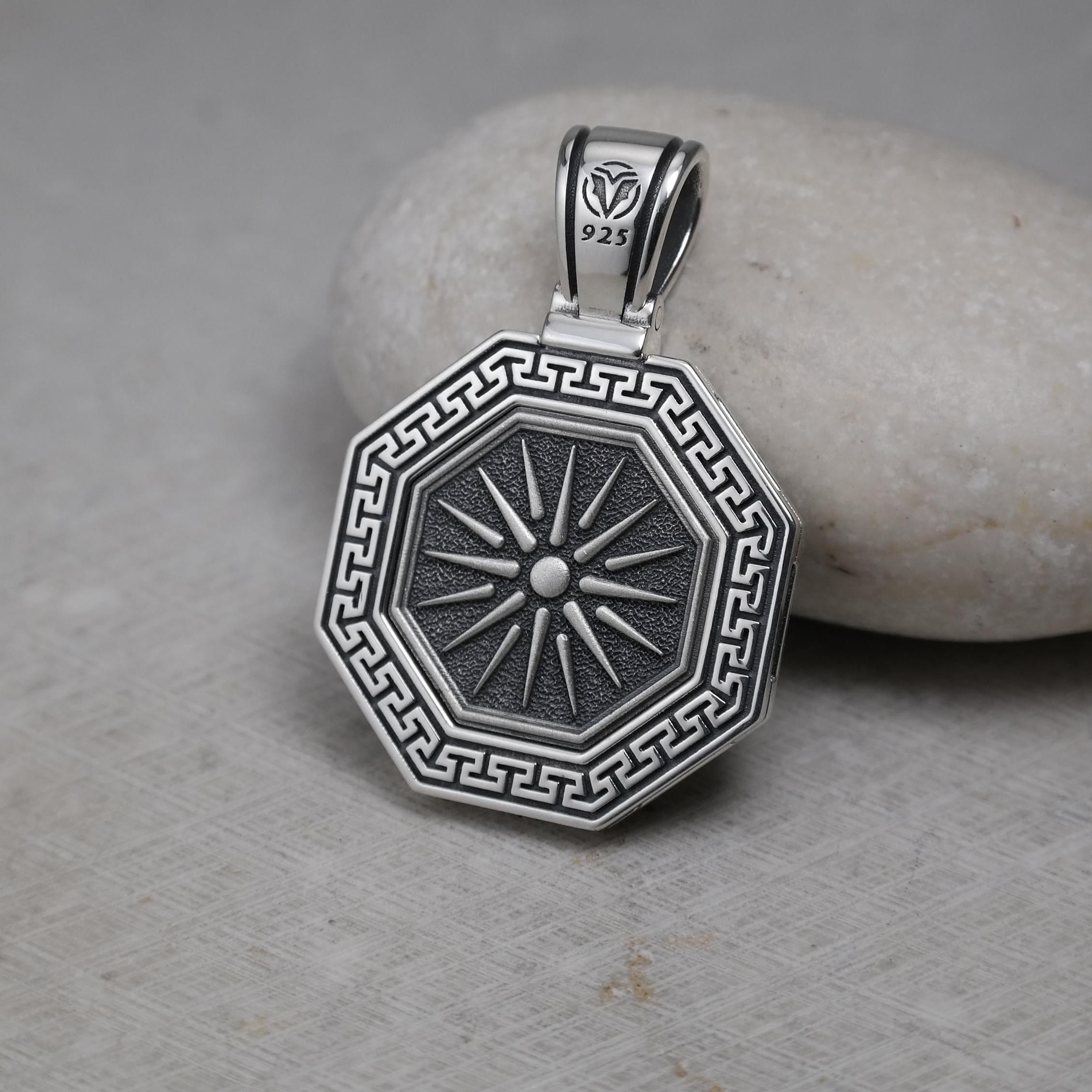 古代ギリシャ  アレキサンダー大王 ペンダント トップ  シルバー925製 古代ギリシャ コイン アレキサンダー大王 アテネ シルバー925