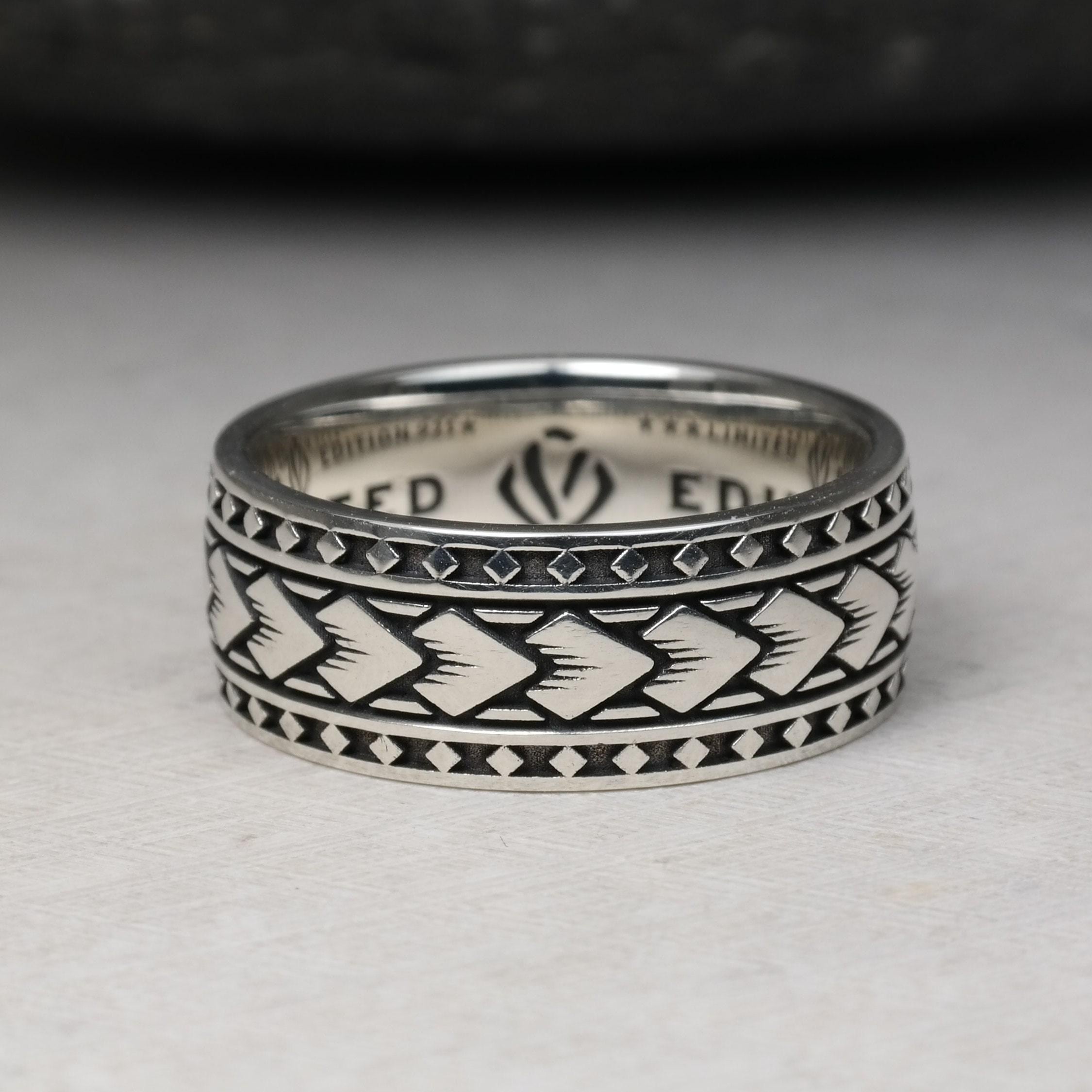 Polynesian Ring Samoan Arrow Design Hawaiian Men's & Women's Wedding ...