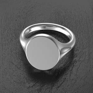 Anillo de caballero personalizado con forma ovalada, plata de ley 925, anillo con sello del alfabeto unisex de Pinky, letra inicial