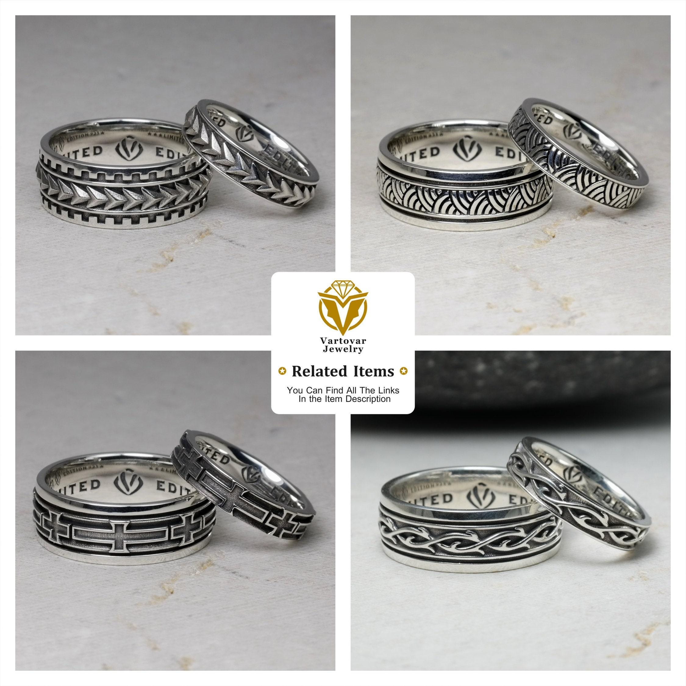 Bague Argent Massif Poinçonné Taille 57 - Style Tribal Maori - Neuf Avec étiquettes