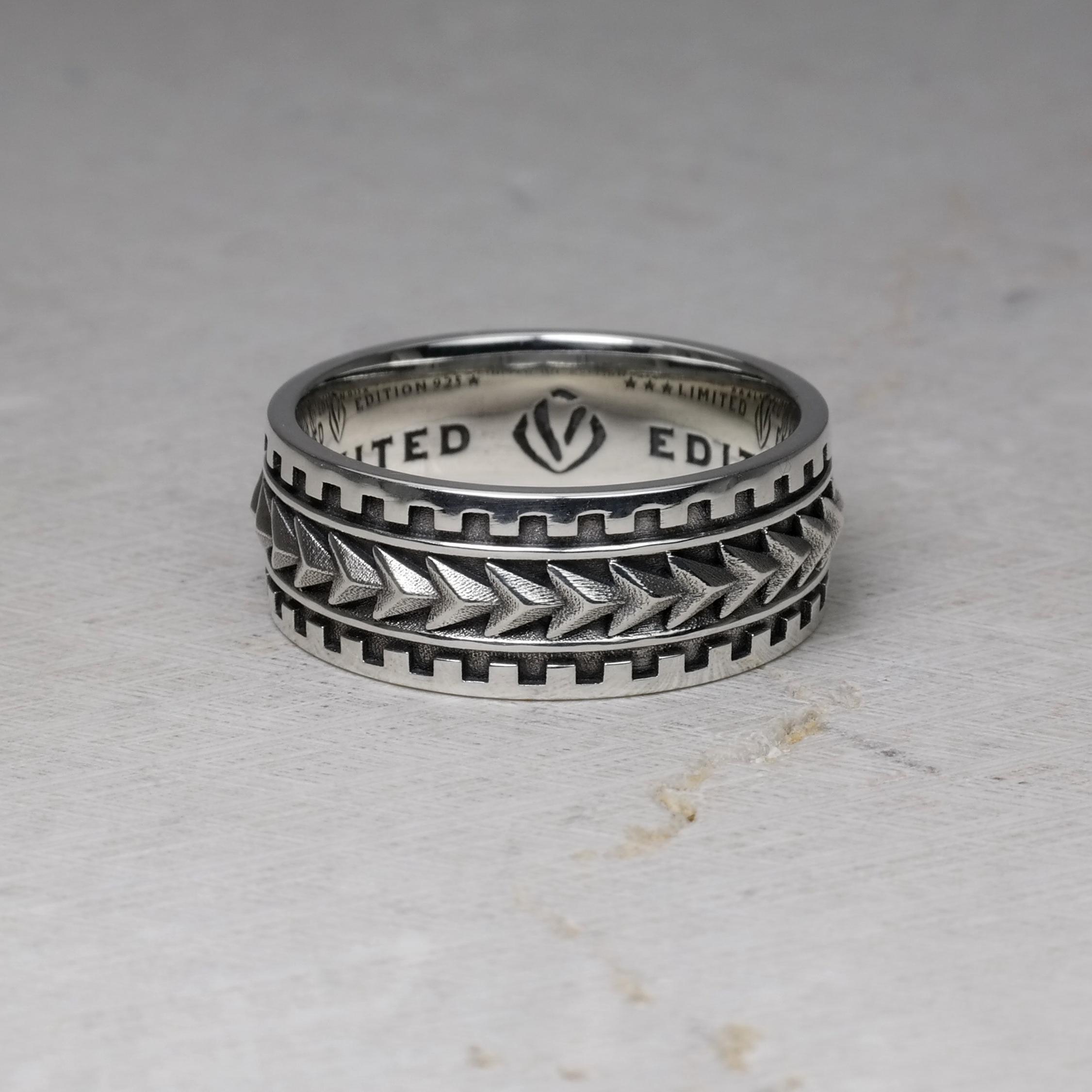 Triangle Samoan Arrow Band Ring, Unisex Wedding Maori Polynesian ...