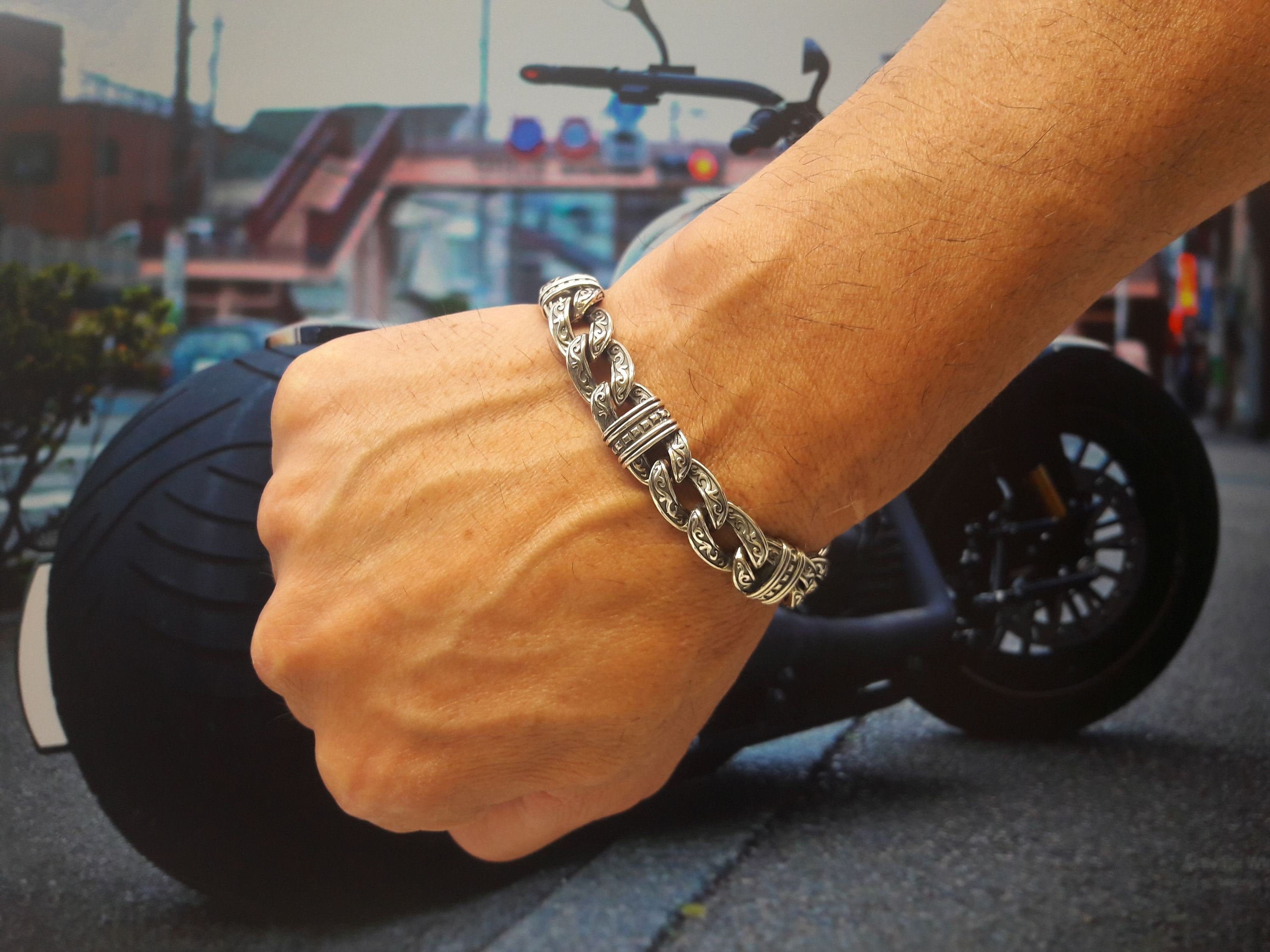 mens silver bracelet