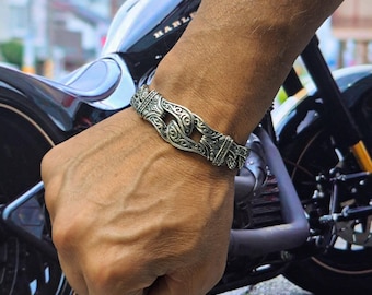 Mens Chain Bracelets, Gothic Style, Man Silver Bracelet, Gothic Man Bracelet, Byzantine Bracelet, Knight Bracelet, Gothic Bracelet Man, Gift
