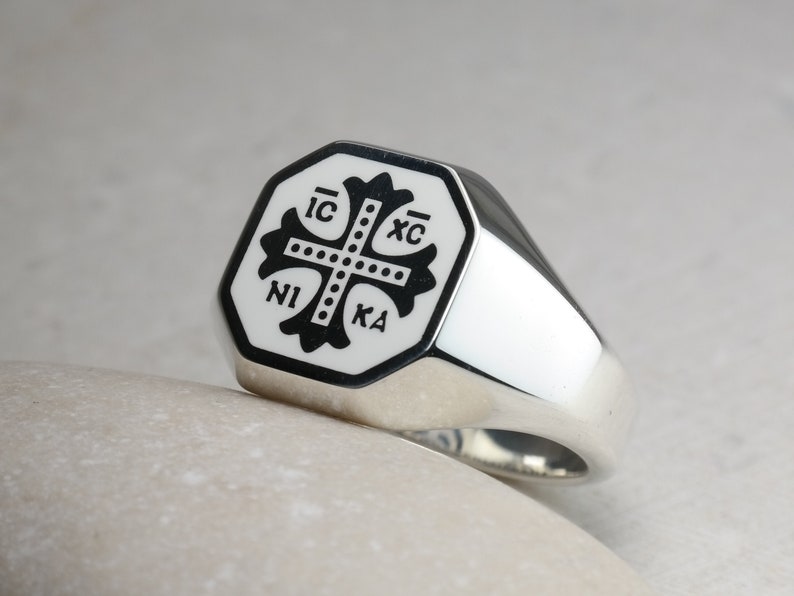 Signet Ring Templar Knight Man Ring Silver Cross Ring Men | Etsy