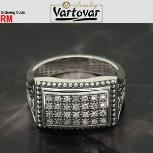 Chevalier Ring, Man Statement Ring, Medieval Man Ring, Gothic Ring, Man Signet Ring, Square Man Ring, Silver Man Ring, Sterling Signet Ring image 6