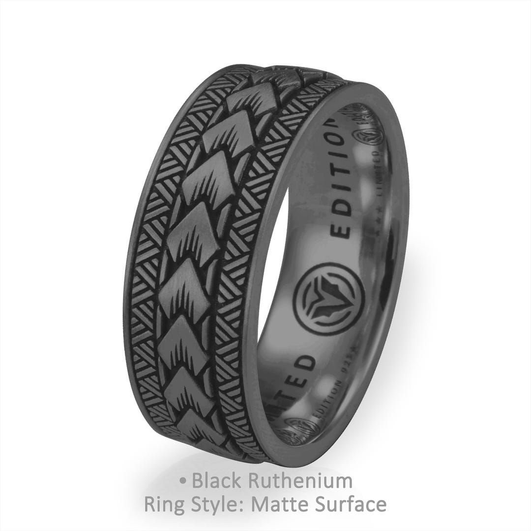 Samoan Ring With Arrow Pattern Hawaiian Wedding Band Polynesian Tattoo ...
