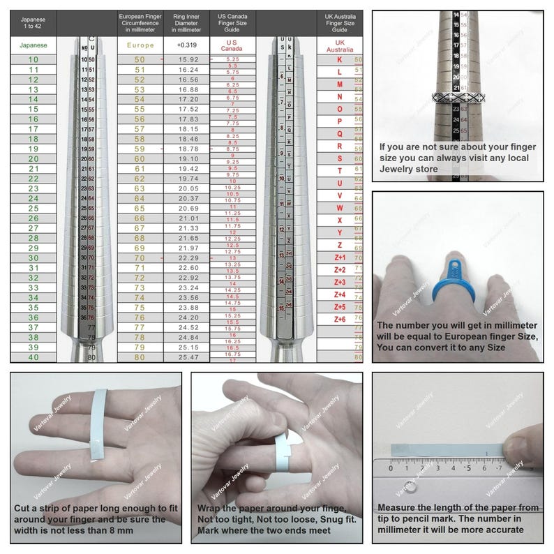 Geometric Pattern Wedding Rings Set, Chain Styled, Personalized Jewelry ...