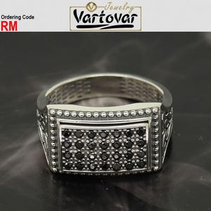 Chevalier Ring, Man Statement Ring, Medieval Man Ring, Gothic Ring, Man Signet Ring, Square Man Ring, Silver Man Ring, Sterling Signet Ring image 4