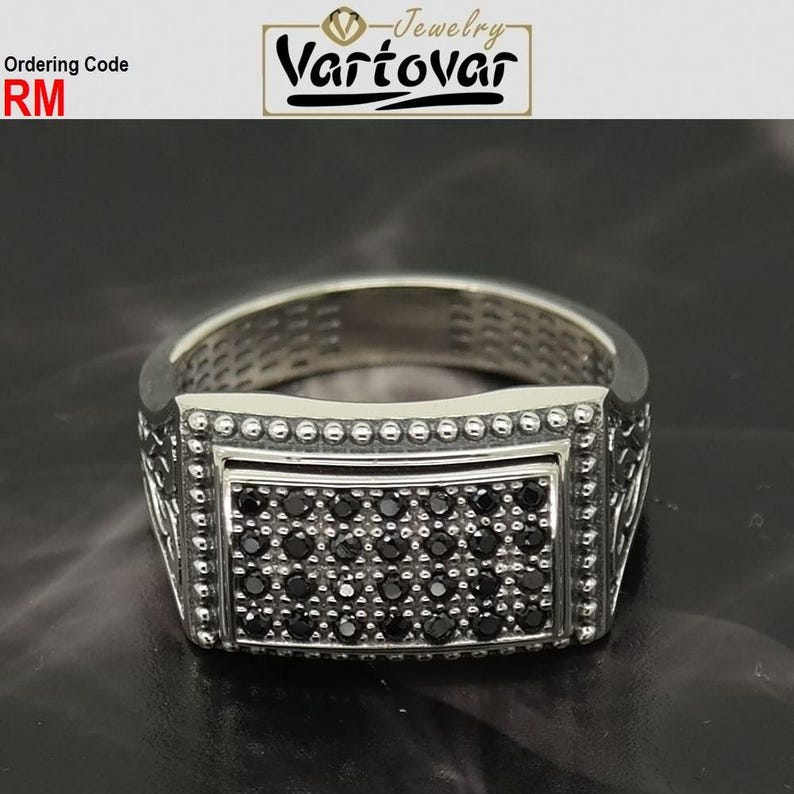 Chevalier Ring, Man Statement Ring, Medieval Man Ring, Gothic Ring, Man Signet Ring, Square Man Ring, Silver Man Ring, Sterling Signet Ring image 4