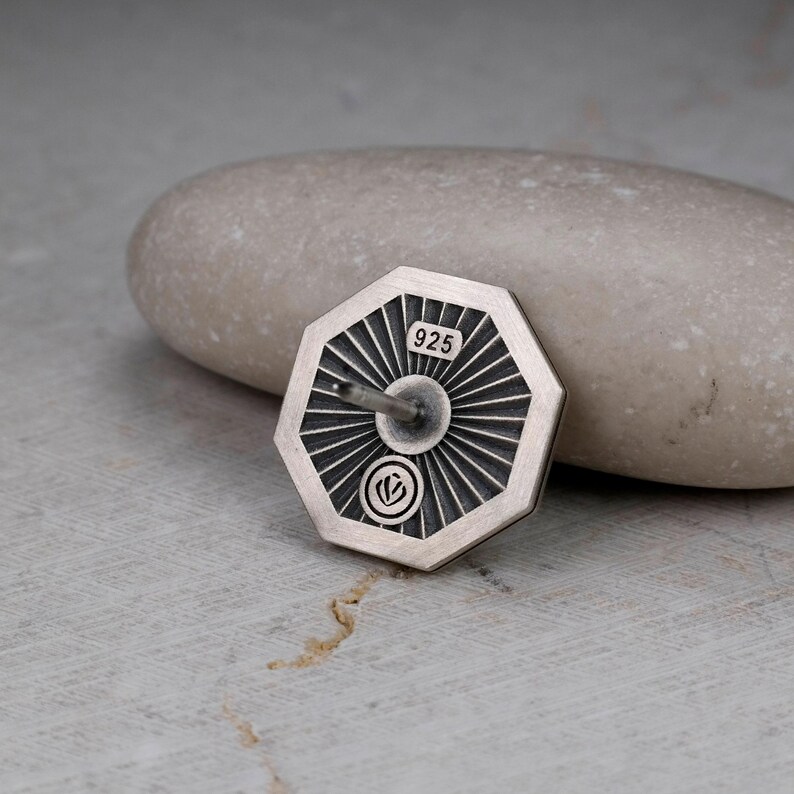 Octagon Pin Jesus Christ, Sterling Silver 925, Men's Brooch Pin, Jesus ...