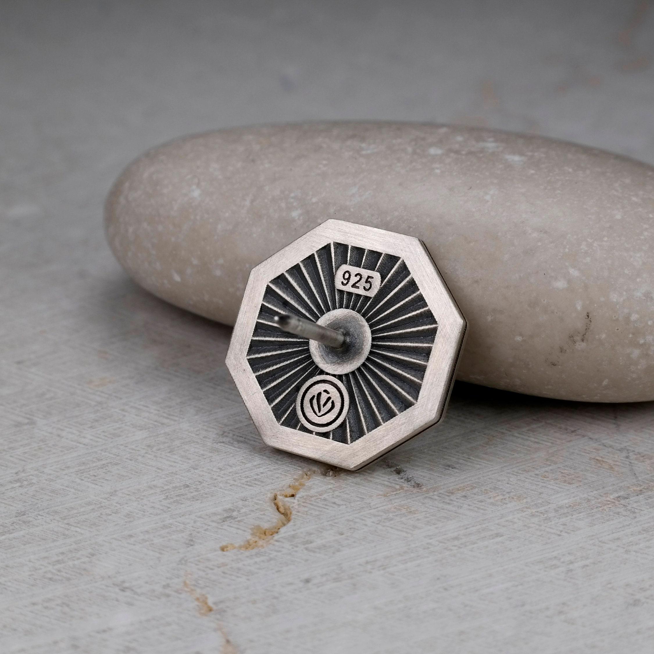 Octagon Pin Jesus Christ, Sterling Silver 925, Men's Brooch Pin, Jesus ...