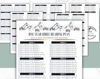 Plan de lectura bíblica cronológica: Registro imprimible de 365 días (Descarga digital)