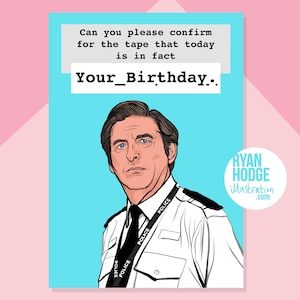 Line of Duty A6 Birthday Card inspired by Superintendent Ted Hastings - happy birthday - funny - AC-12 - Mother of God - Sucking Diesel