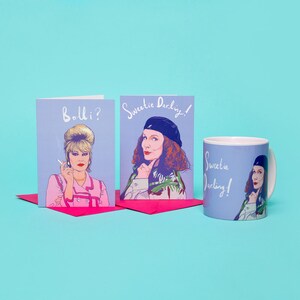 Carte Patsy Stone Bolli amusante - absolument fabuleuse - avec enveloppe rose fuchsia - Joanna Lumley - buvez-vous avec votre meilleur ami - Icône gay image 7