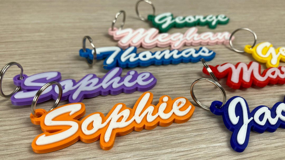Keychain Cursive 3D Printed Keychain - Cursive Names - Etsy