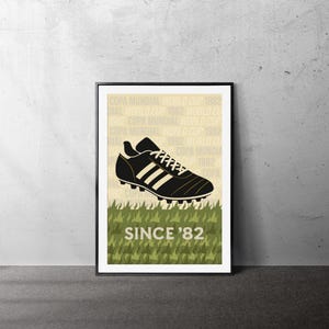 Copa Mundial Fußballschuh Wand Kunst Vintage Fußball Poster Seit 82 WM Printable Decor