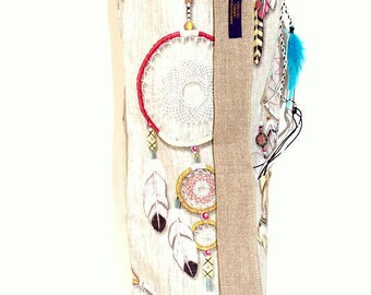 Yoga mat extra large 100% linen bag