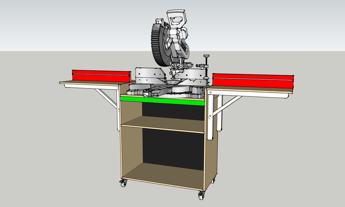 PLANS DIY Mobile Mitre Saw Stand/station With Wheels Etsy