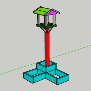 Holzbearbeitung PLÄNE: 2 Ebenen Blumentopf mit Vogel Tisch Pläne PDF | Feeder/Blumengarten Ecke Idee | Schnittliste | (Digitale Datei Download)