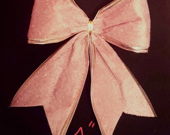 Occasion/Christmas Dusky Pink Velvet bows 4" set of 5