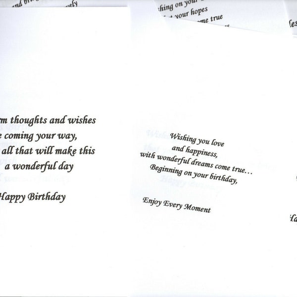 Pack Of 70 X Birthday Card Inserts to fit a5 and a6 Cards. 80gsm White Paper