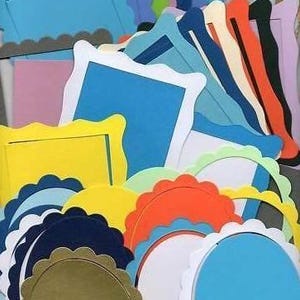 30 x Mixed Frames, You will receive - 10 Rectangle Frames, 10 Jelly Frames, and 10 Oval Frames In A Veriaty of Mixed Colours