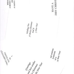 20 x A6 Christmas Card, Pre-printed Inserts/Verses - 80gsm Paper Ideal for finnishing off you home made cards