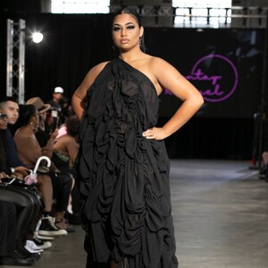 Black Royal Sheer Long Dress